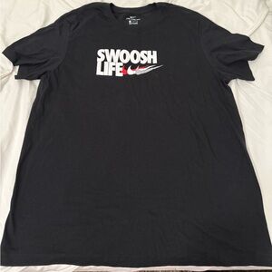 Nike Black Tee with White Logo